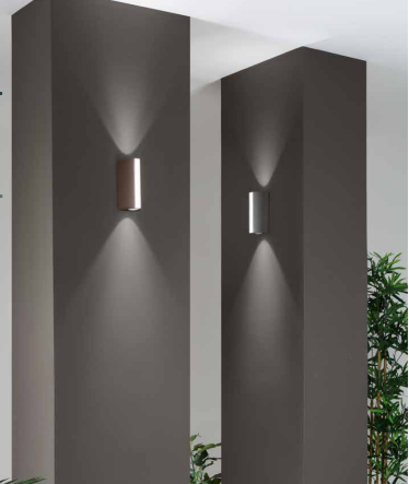 Applique per esterno IP54 in alluminio antracite o corten biemissione + emissione frontale led integrato con regolazione luce 3000-4000°k 14W 1490 lumen RAY Applique per esterno IP54 in alluminio antracite o corten biemissione + emissione frontale led integrato con regolazione luce 3000-4000°k 14W 1490 lumen RAY